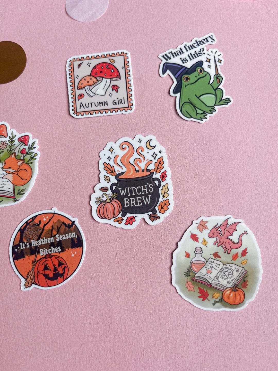 Cute autumnal fairytale sticker bundle