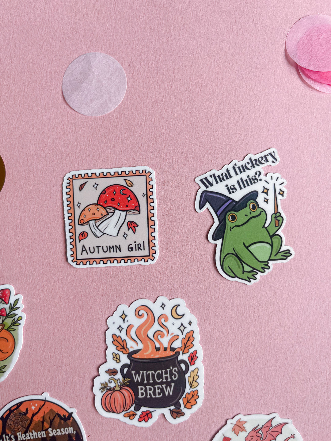 Cute autumnal fairytale sticker bundle