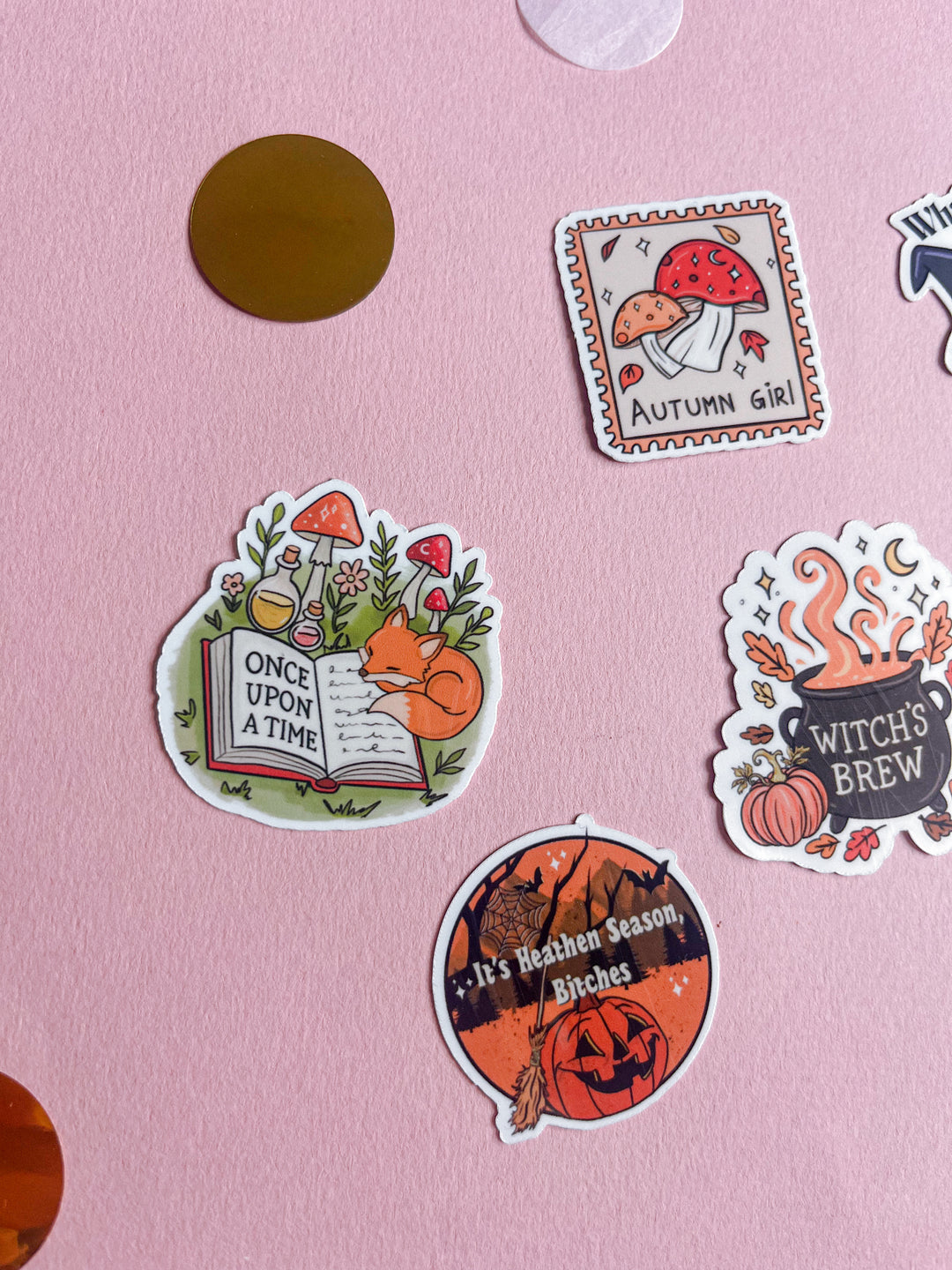 Cute autumnal fairytale sticker bundle